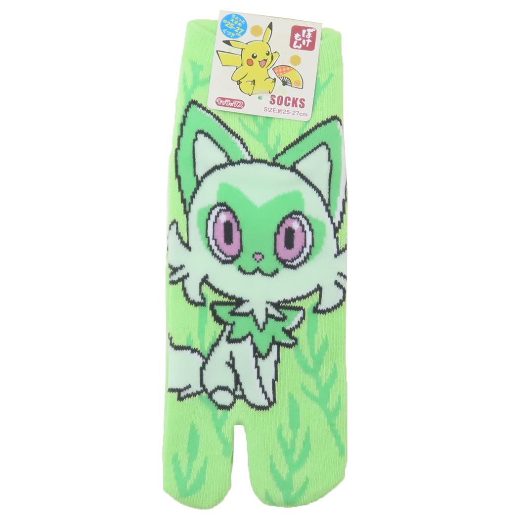 ポケットモンスター 男性用靴下 足袋ソックス ニャオハ モダン ラージ ポケモン スモールプラネット キャラックス 大人向け キャラクター グッズ メール便可 シネマコレクション