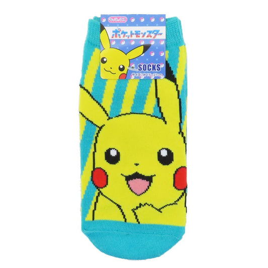 ポケットモンスター 小学生用靴下 ジュニアソックス ピカチュウ ストライプ ポケモン スモールプラネット キャラックス 子ども キャラクター グッズ メール便可 シネマコレクション