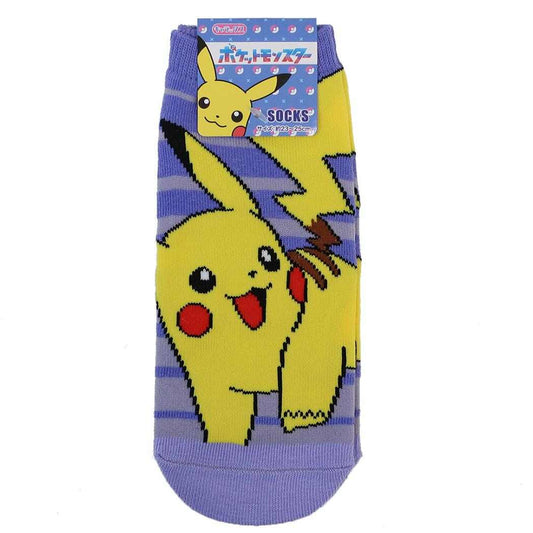 ポケットモンスター 女性用靴下 レディースソックス ピカチュウ ボーダー ポケモン スモールプラネット キャラックス 大人向け キャラクター グッズ メール便可 シネマコレクション