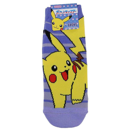 ポケットモンスター 男性用靴下 メンズソックス ピカチュウ ボーダー ポケモン スモールプラネット キャラックス 大人向け キャラクター グッズ メール便可 シネマコレクション