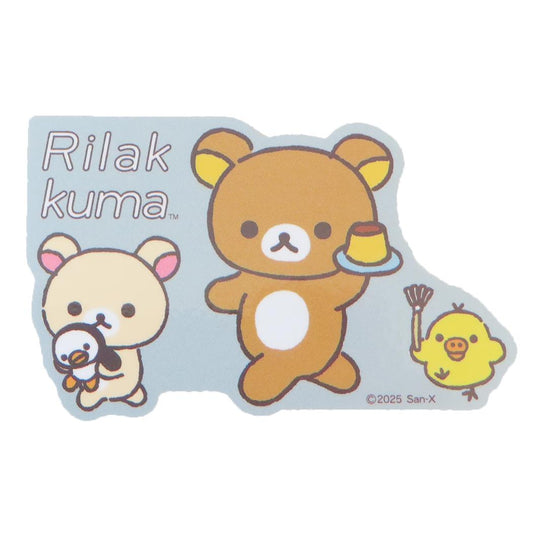 リラックマ ダイカットシール キャラクターステッカー みんな サンエックス スモールプラネット ダイカットビニールステッカー デコシール 耐水性 キャラクター グッズ メール便可 シネマコレクション