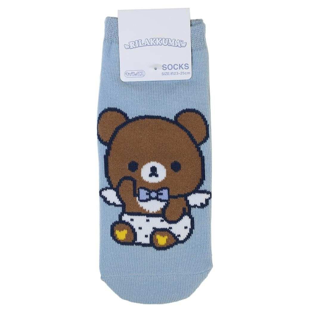 リラックマ 女性用靴下 レディースソックス キャラックス リラノワ チャイロイコグマ 天使 サンエックス スモールプラネット