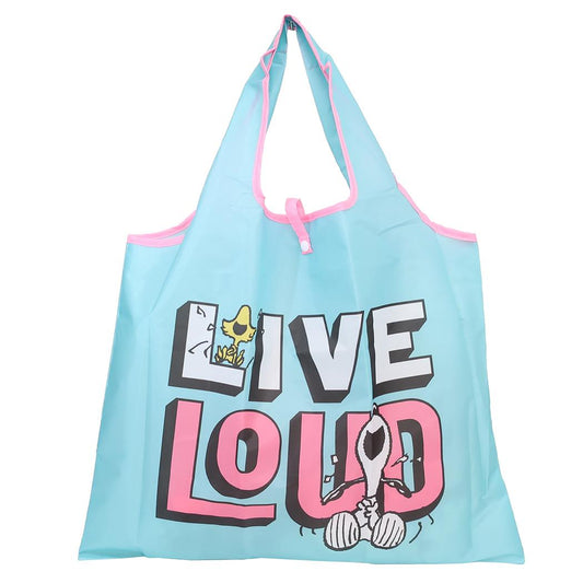 スヌーピー エコバッグ ショッピングバッグ A LIVE LOUD ピーナッツ スモールプラネット お買い物かばん キャラクター グッズ メール便可 シネマコレクション