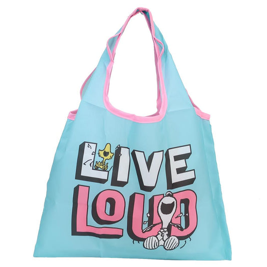 スヌーピー エコバッグ ミニショッピングバッグ LIVE LOUD ピーナッツ スモールプラネット お買い物かばん キャラクター グッズ メール便可 シネマコレクション