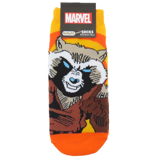 ガーディアンズ オブ ギャラクシー 女性用靴下 キャラックス ロケット ぐるぐる MARVEL スモールプラネット スニーカーソックス 中学生 高校生 キャラクター グッズ メール便可
