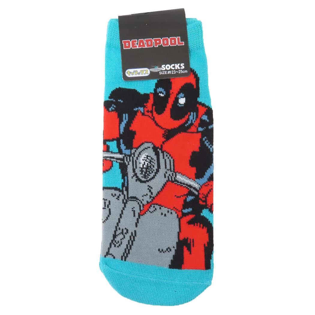 デッドプール 女性用靴下 レディースソックス バイク MARVEL スモールプラネット キャラックス 大人向け キャラクター グッズ メール便可