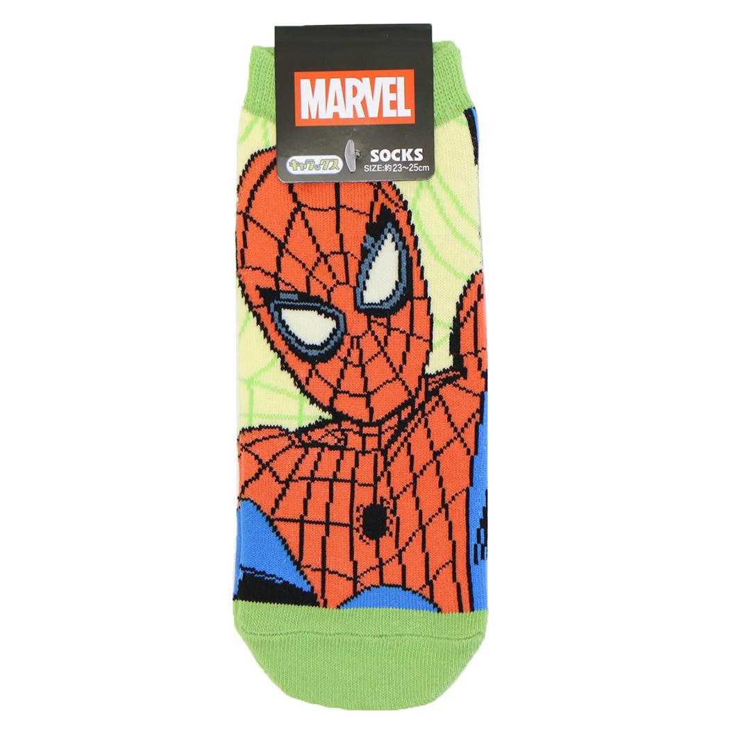 スパイダーマン 女性用靴下 レディースソックス スイング MARVEL スモールプラネット キャラックス 大人向け キャラクター グッズ メール便可