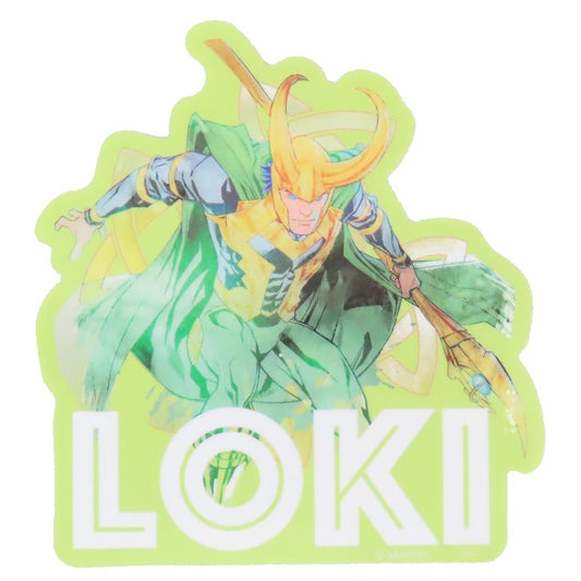 ロキ ダイカットシール キャラクターステッカー 構え MARVEL スモールプラネット ダイカットビニールステッカー デコシール 耐水性 キャラクター グッズ メール便可
