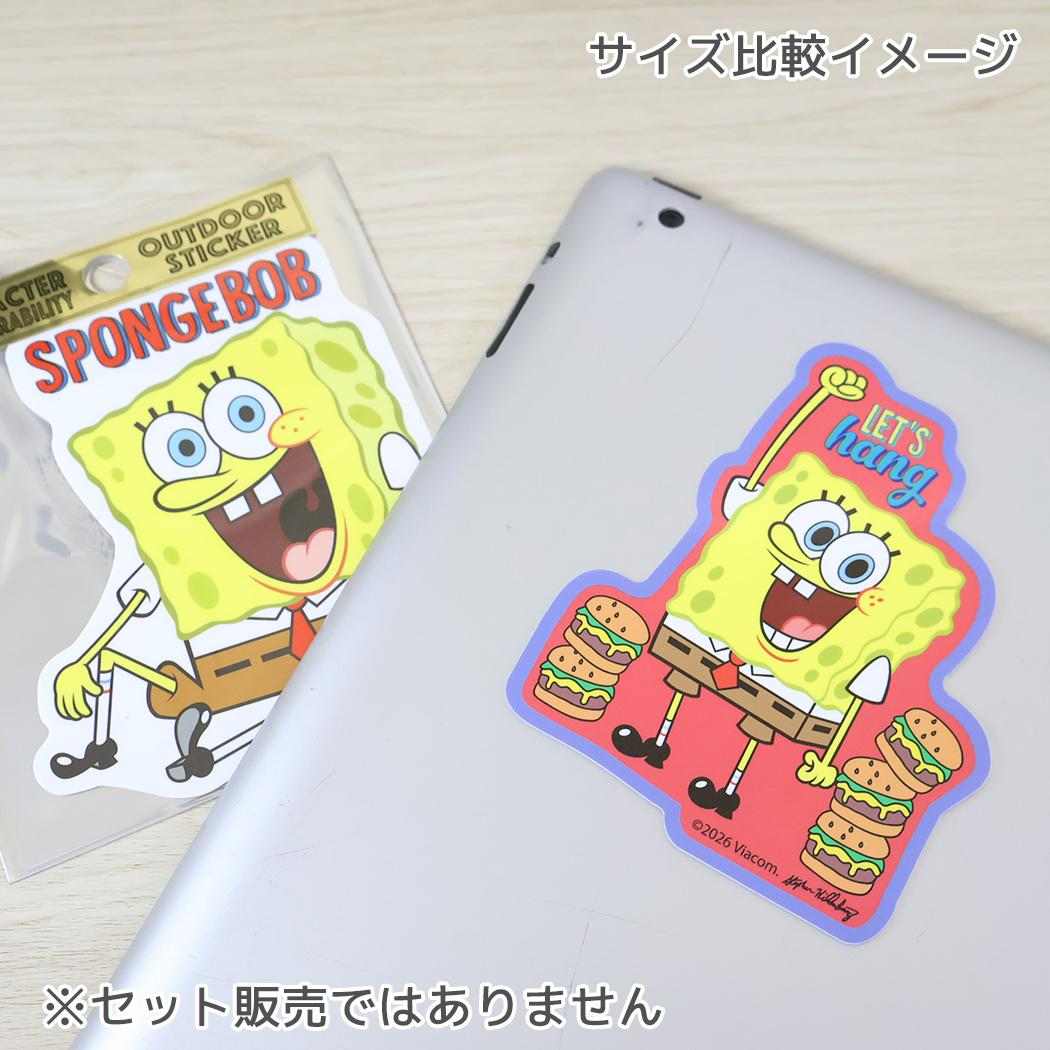 スポンジボブ ダイカットシール アウトドアステッカー バーガー スモールプラネット