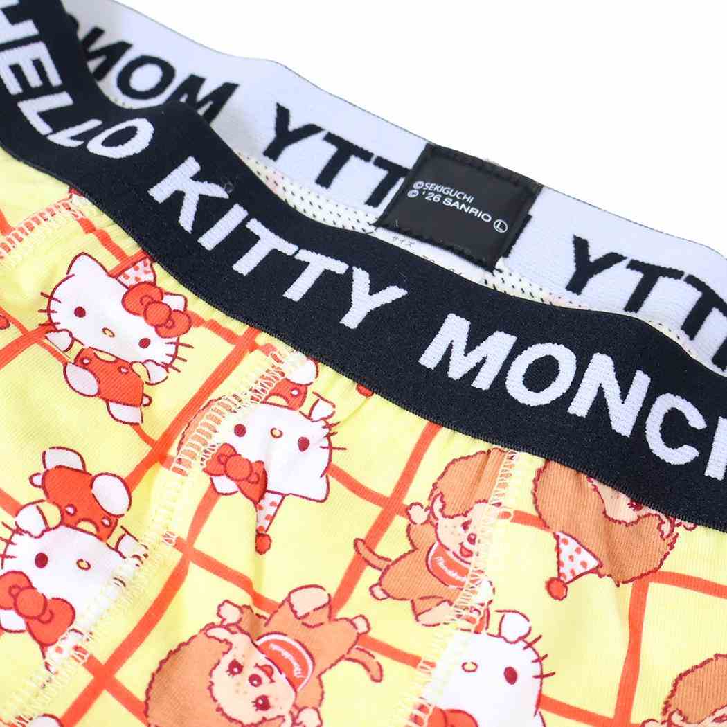 モンチッチxサンリオキャラクターズ 男性用下着 ボクサーブリーフ ハローキティ M/L L スモールプラネット