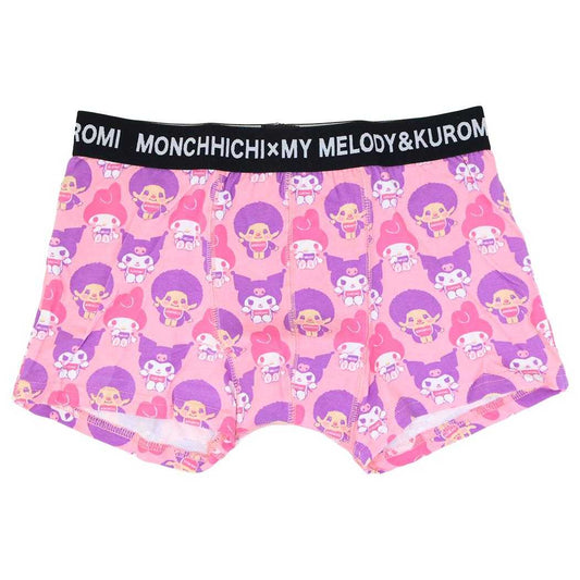 モンチッチxサンリオキャラクターズ 男性用下着 ボクサーブリーフ マイメロディ＆クロミ M/L L スモールプラネット