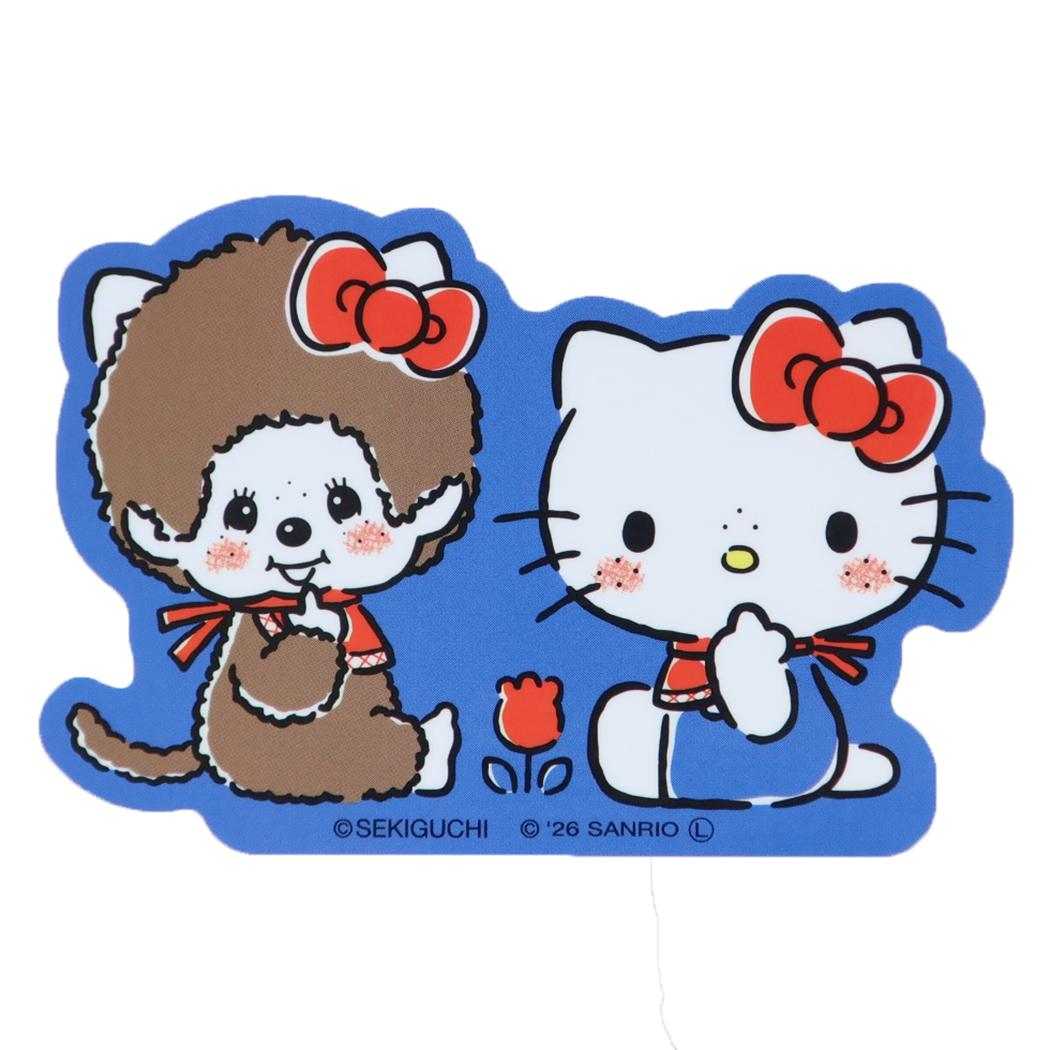 モンチッチxハローキティ ダイカットシール キャラクターステッカー お花 サンリオ スモールプラネット