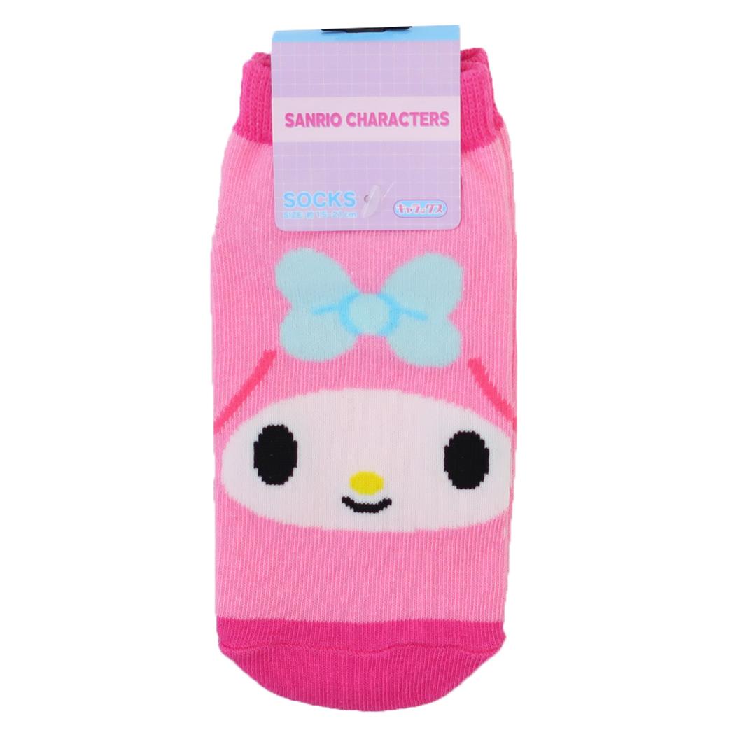 マイメロディ 小学生用靴下 ジュニアソックス フェイス サンリオ スモールプラネット キャラックス 子ども キャラクター グッズ メール便可 シネマコレクション