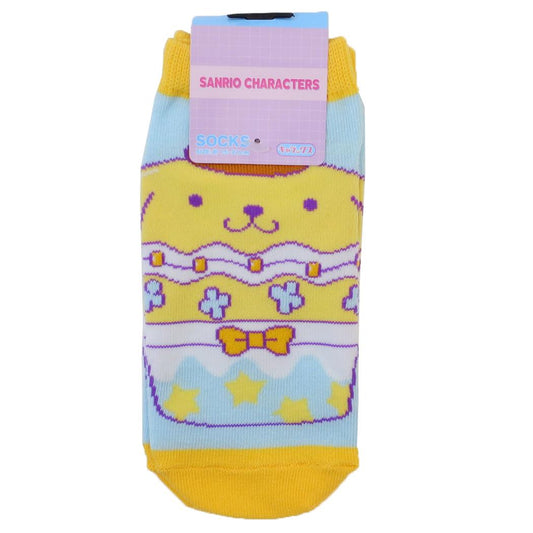 ポムポムプリン 小学生用靴下 ジュニアソックス カップケーキ サンリオ スモールプラネット キャラックス 子ども キャラクター グッズ メール便可 シネマコレクション