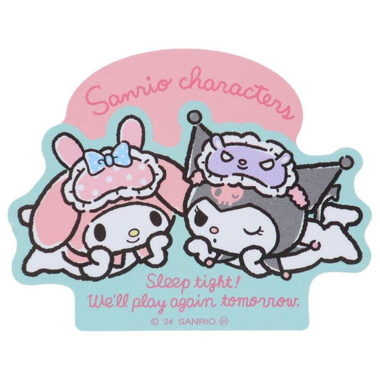 マイメロディ＆クロミ ダイカットシール キャラクターステッカー おやすみ サンリオ スモールプラネット ダイカットビニールステッカー デコシール 耐水性 キャラクター グッズ メール便可 シネマコレクション