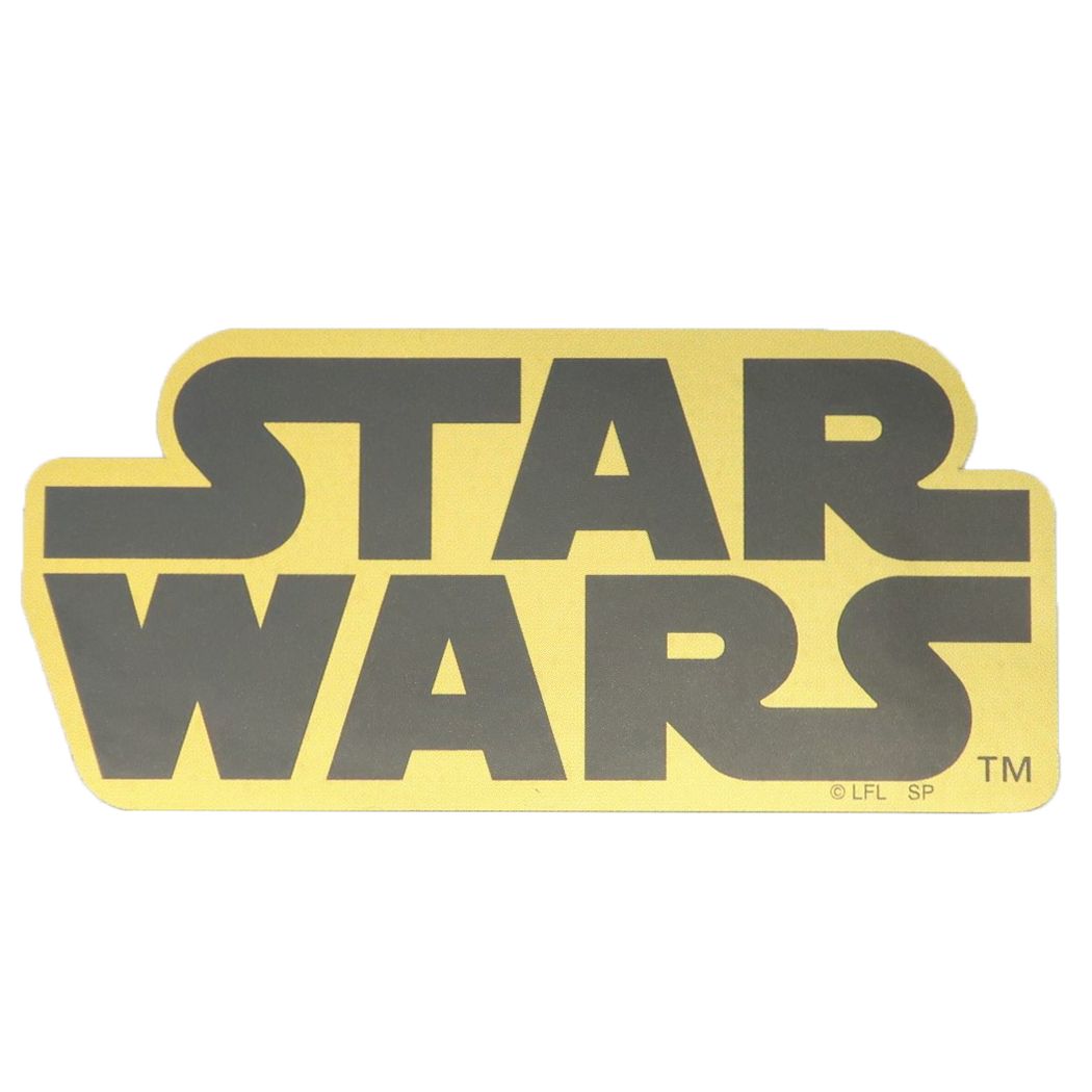 スターウォーズビッグシールダイカットビニールステッカーLOGOゴールドSTARWARSスモールプラネットデコシール耐水性キャラクターグッズメール便可シネマコレクション