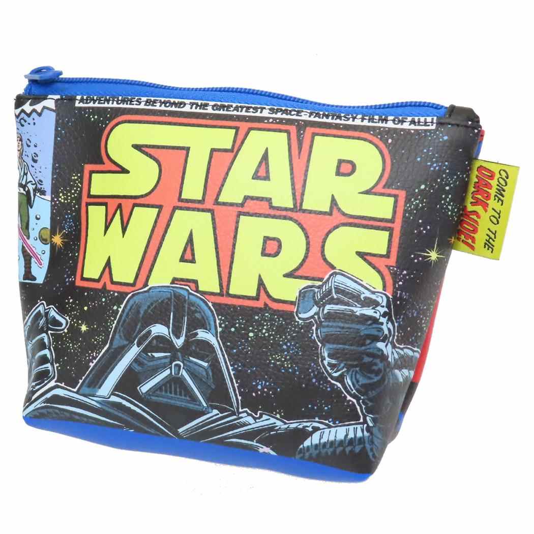 スターウォーズ コスメポーチ 舟型ポーチ コミックBL ブルー STAR WARS スモールプラネット 化粧ポーチ 小物入れ キャラクター グッズ シネマコレクション