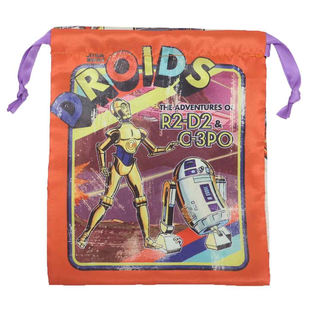 スターウォーズ 巾着袋 リボン巾着 きんちゃくポーチ DROIDS STAR WARS スモールプラネット 小物入れ キャラクター グッズ メール便可 シネマコレクション
