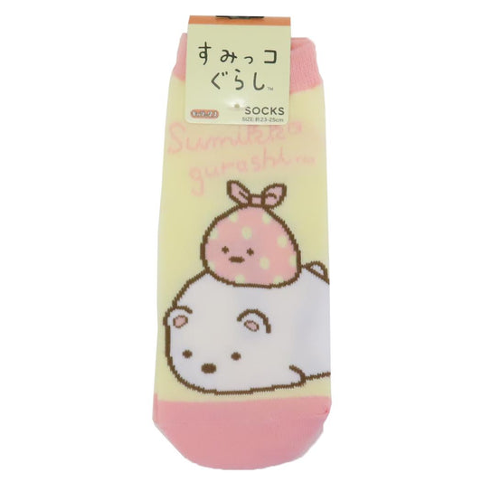 すみっコぐらし 女性用靴下 レディースソックス しろくま ごろん サンエックス スモールプラネット キャラックス 大人向け キャラクター グッズ メール便可 シネマコレクション