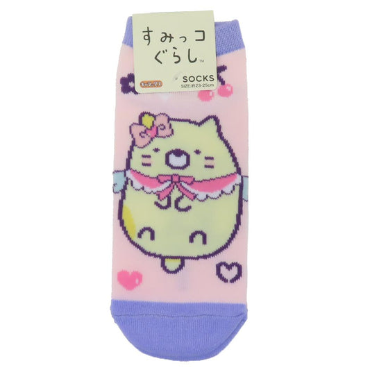 すみっコぐらし 女性用靴下 キャラックス レディースソックス 天使なえびてんアイドル ねこ サンエックス スモールプラネット かわいい キャラクター グッズ メール便可 シネマコレクション