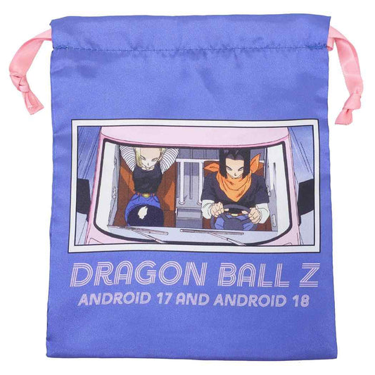 ドラゴンボールZ 巾着袋 リボン巾着 きんちゃくポーチ 人造人間17号＆18号 車 スモールプラネット 小物入れ アニメキャラクター グッズ メール便可 シネマコレクション
