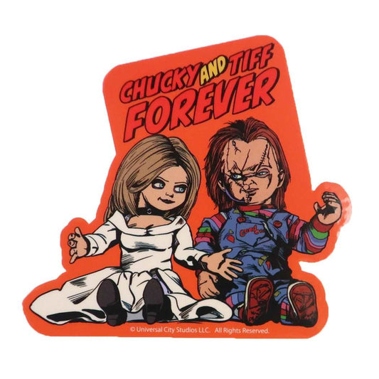 CHUCKY チャッキー ダイカットシール キャラクターステッカー CHUCKY＆TIFF OR スモールプラネット ダイカットビニールステッカー デコシール 耐水性 映画キャラクター グッズ メール便可 シネマコレクション