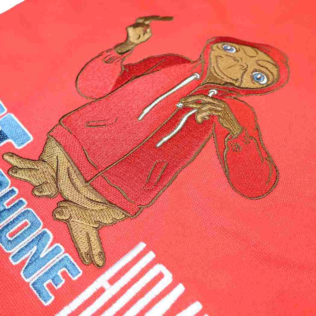 E.T. 手提げかばん 刺繍トートバッグ 家に電話 スモールプラネット