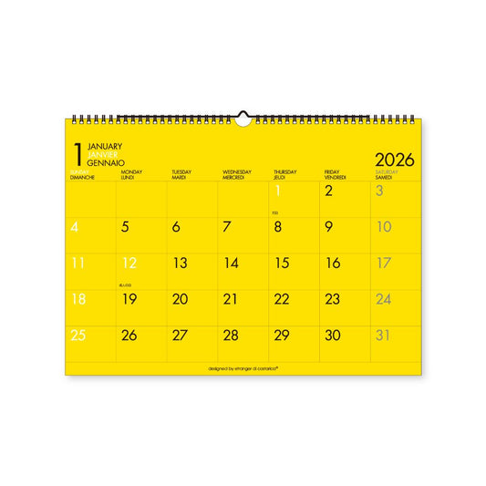 A3壁掛 カラー 2026Calendar 壁掛けカレンダー2026年 エトランジェ ディ コスタリカ スケジュール 新日本カレンダー 実用 書き込み シンプル グッズ シネマコレクション