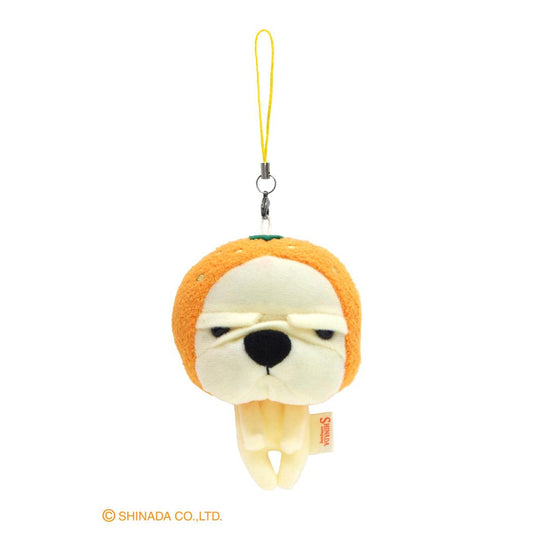 なぎお マスコットキーホルダー ストラップ オレンジ シナダグローバル チャーム ぬいぐるみキーホルダー キャラクター グッズ シネマコレクション