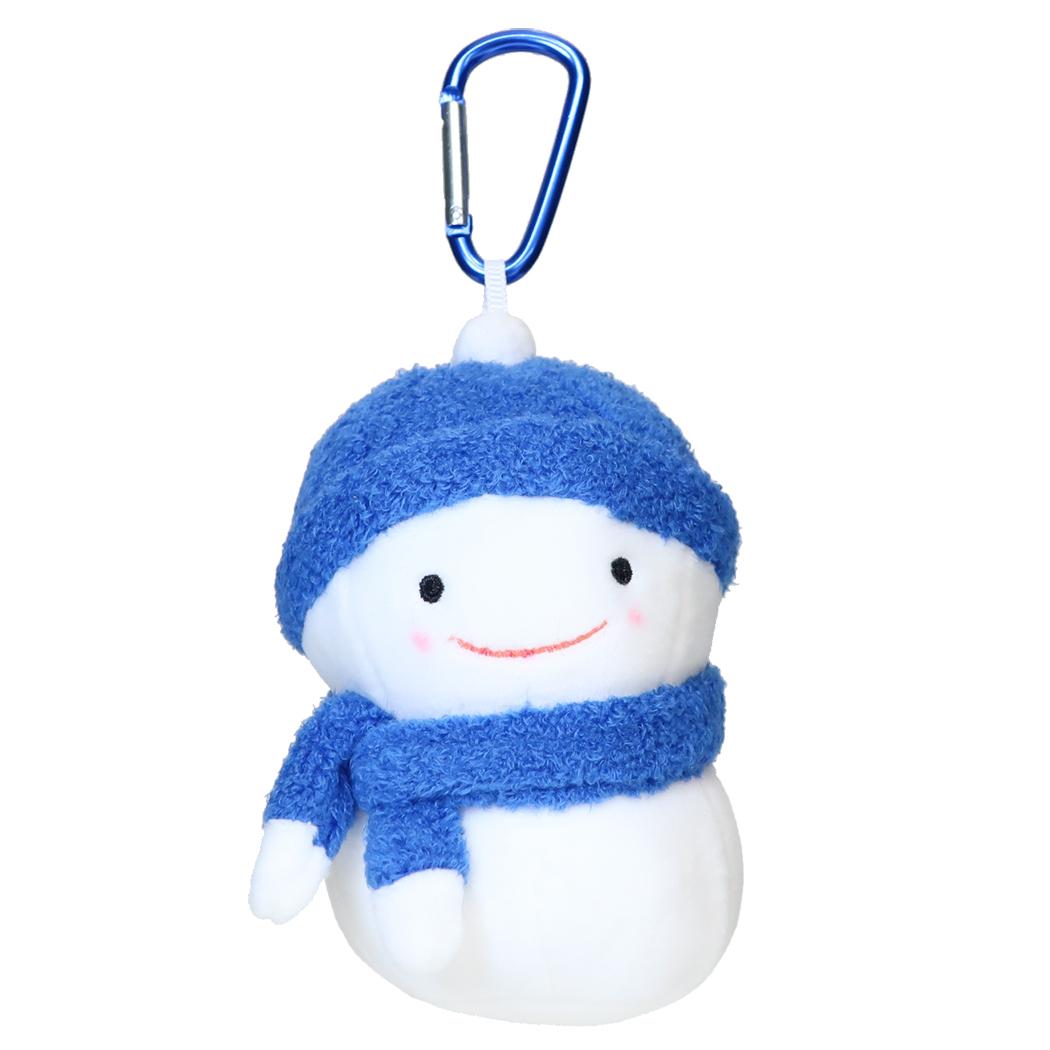 雪ダルマちゃん マスコット ミニぬいぐるみ ブルー シナダグローバル