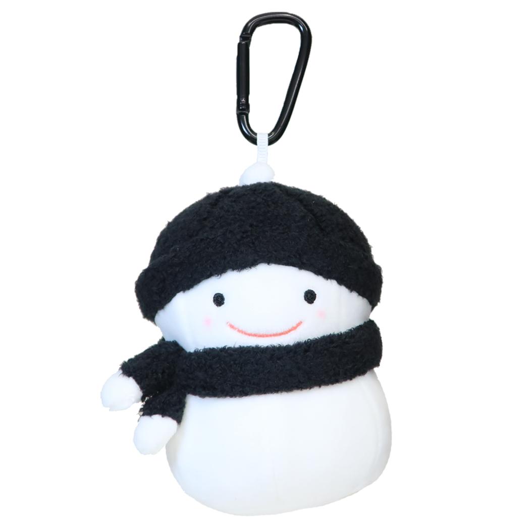 雪ダルマちゃん マスコット ミニぬいぐるみ ブラック シナダグローバル