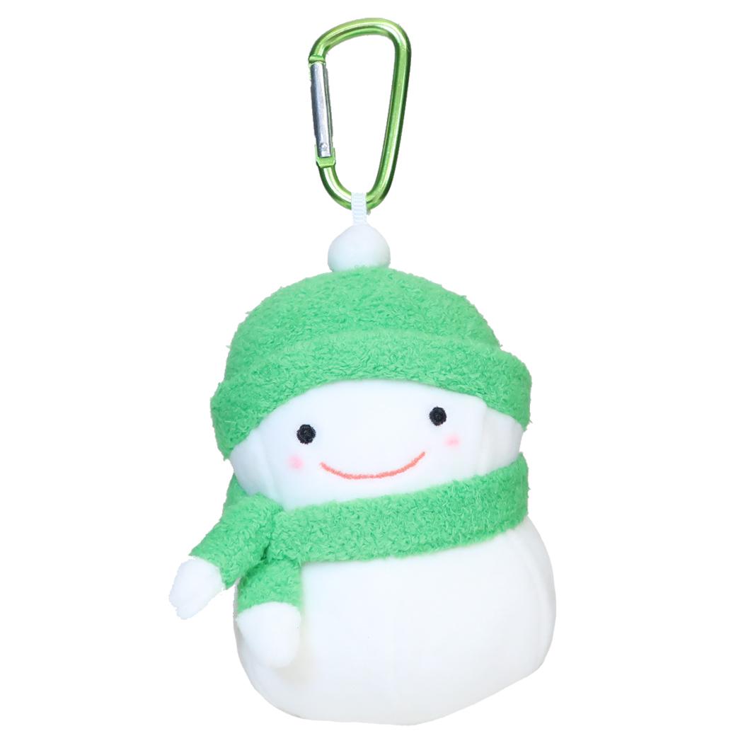 雪ダルマちゃん マスコット ミニぬいぐるみ グリーン シナダグローバル