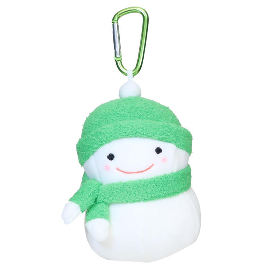 雪ダルマちゃん マスコット ミニぬいぐるみ グリーン シナダグローバル