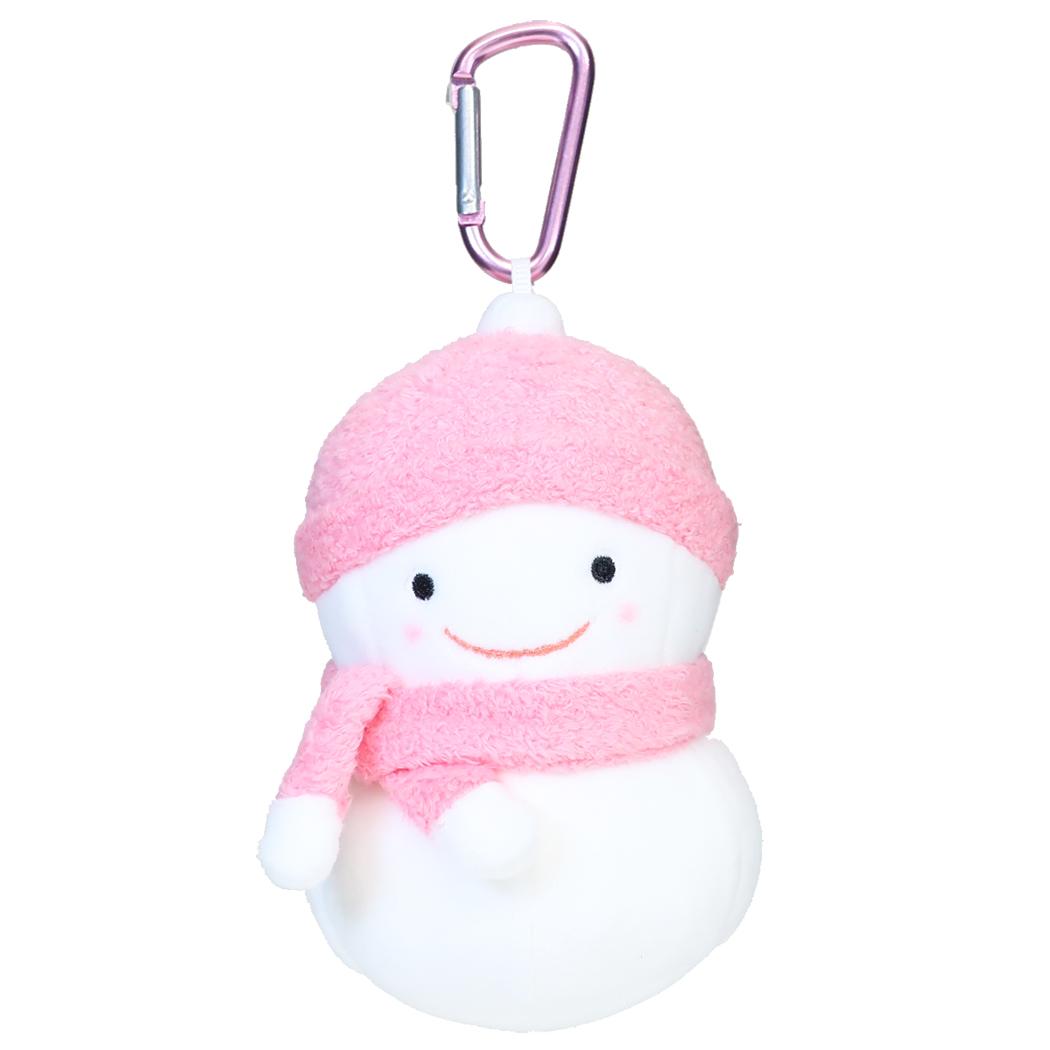 雪ダルマちゃん マスコット ミニぬいぐるみ ピンク シナダグローバル