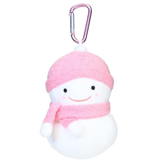 雪ダルマちゃん マスコット ミニぬいぐるみ ピンク シナダグローバル