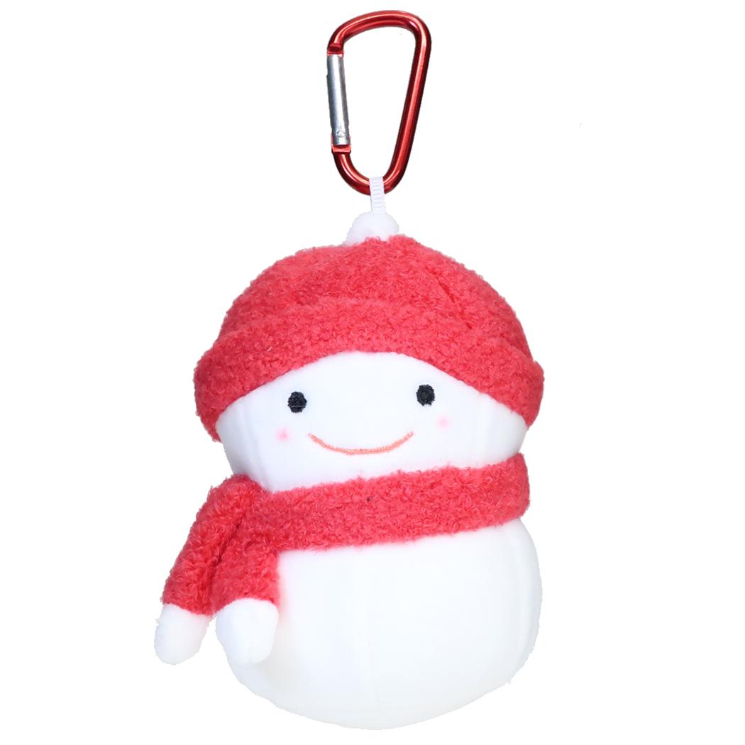 雪ダルマちゃん マスコット ミニぬいぐるみ レッド シナダグローバル