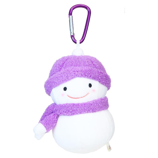 雪ダルマちゃん マスコット ミニぬいぐるみ パープル シナダグローバル
