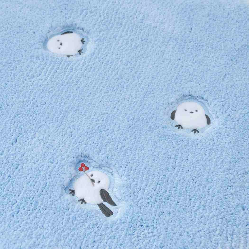 プチシマエナガちゃん トイレ用品 トイレグッズ ブルー 兼用フタカバー センコー