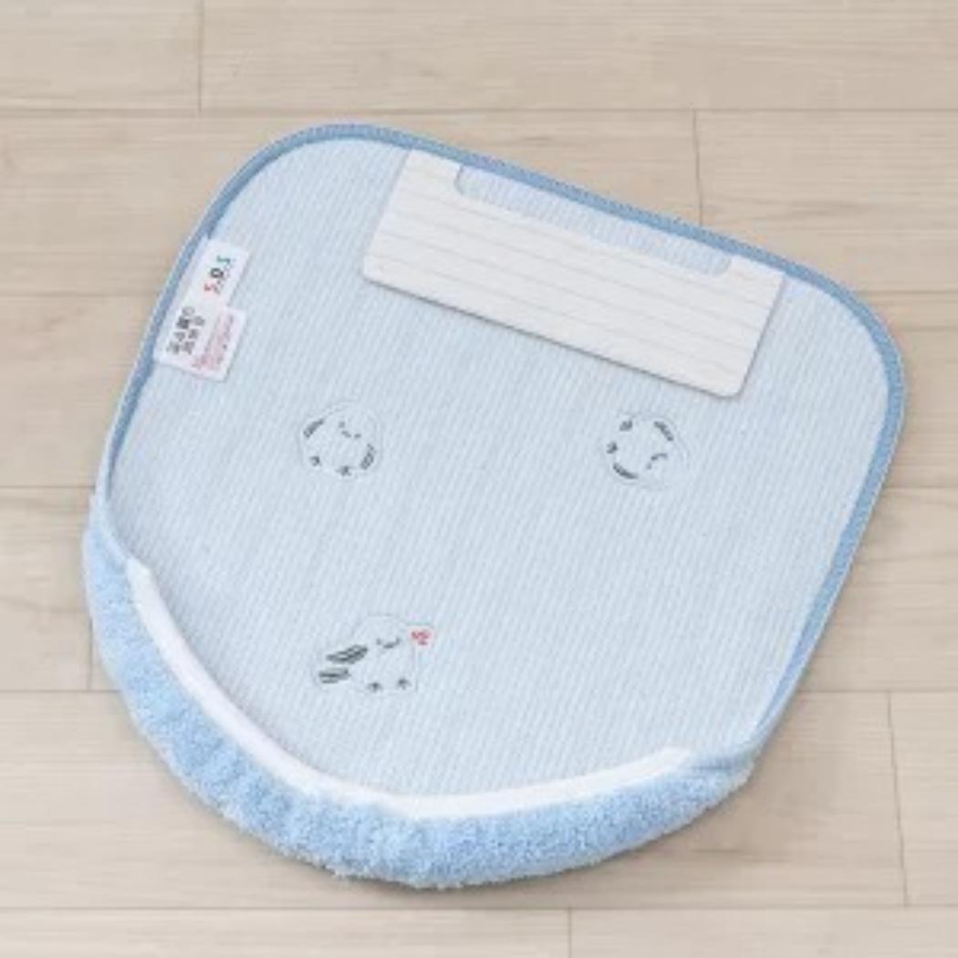 プチシマエナガちゃん トイレ用品 トイレグッズ ブルー 兼用フタカバー センコー