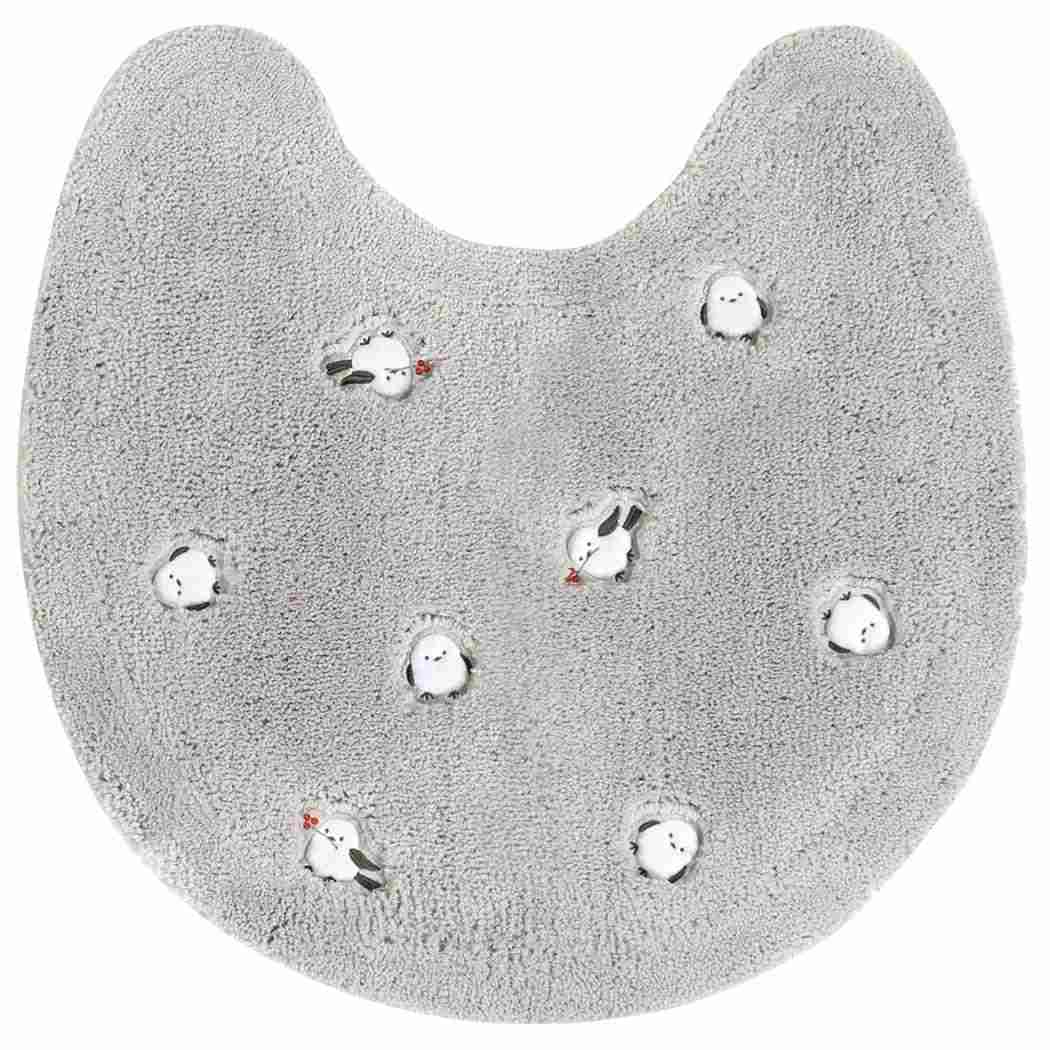 プチシマエナガちゃん トイレ用品 トイレグッズ グレー トイレマット センコー