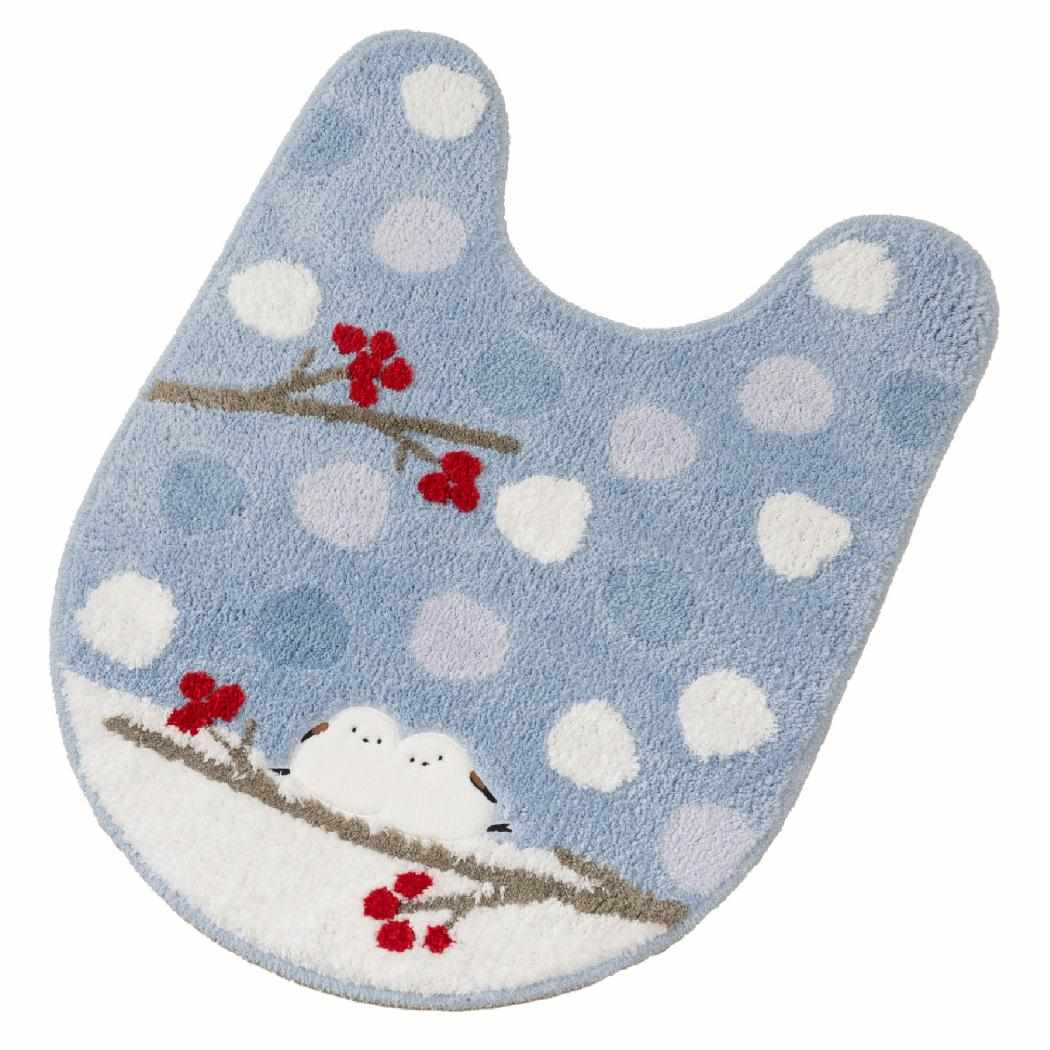 シマエナガちゃん トイレ用品 ロング トイレマット ブルー センコー 新生活雑貨 かわいい グッズ シネマコレクション