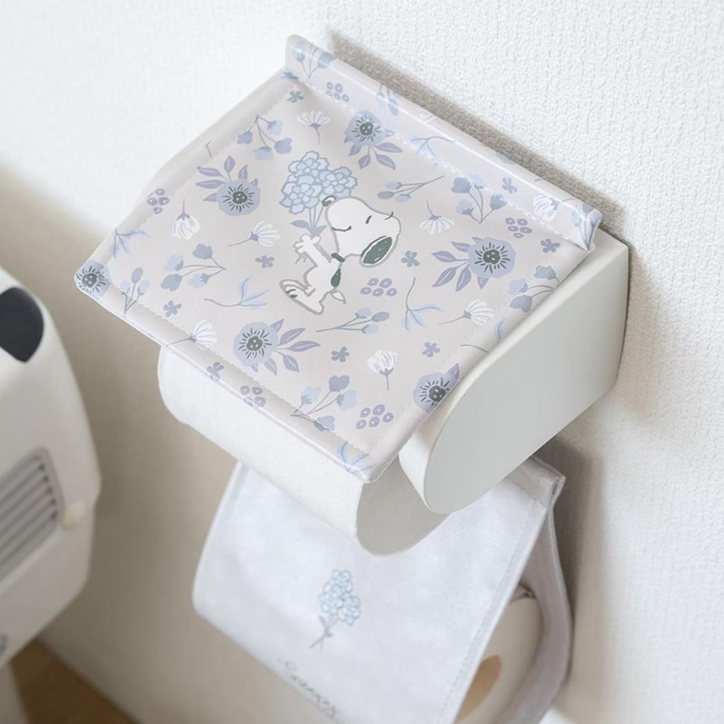 スヌーピー トイレ用品 トイレグッズ ブロッサム グレー ペーパーホルダーカバー ピーナッツ センコー