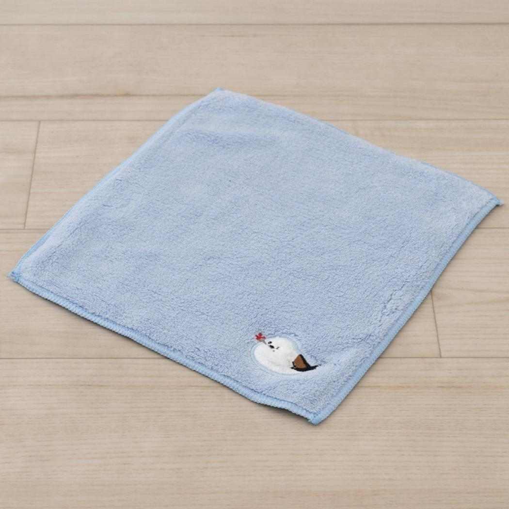 シマエナガちゃん トイレ用品 シマエナガちゃん ミニタオル ブルー センコー