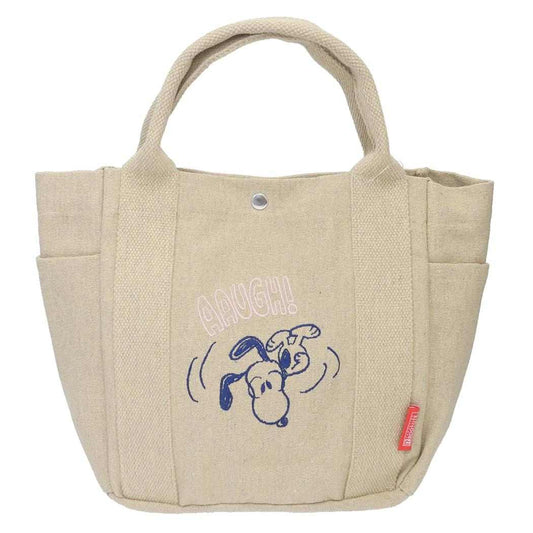 スヌーピー ランチバッグ IP.デリ.Peanuts-0A DELI コットンミニバッグ Beige ピーナッツ ルートート お弁当かばん 軽量 サブバッグ キャラクター グッズ シネマコレクション