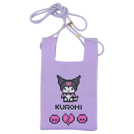 クロミ ミニショルダーバッグ IP ベビールー ニット調生地ミニショルダー KUROMI サンリオ ルートート プレゼント baby roo キャラクター グッズ メール便可 シネマコレクション