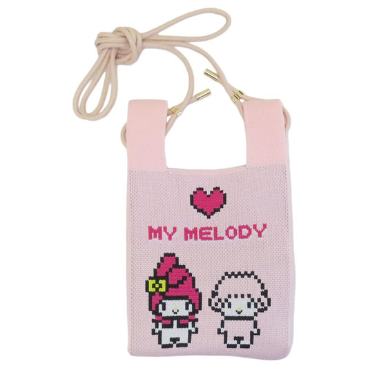 マイメロディ ミニショルダーバッグ IP ベビールー ニット調生地ミニショルダー My Melody サンリオ ルートート プレゼント baby roo キャラクター グッズ メール便可 シネマコレクション