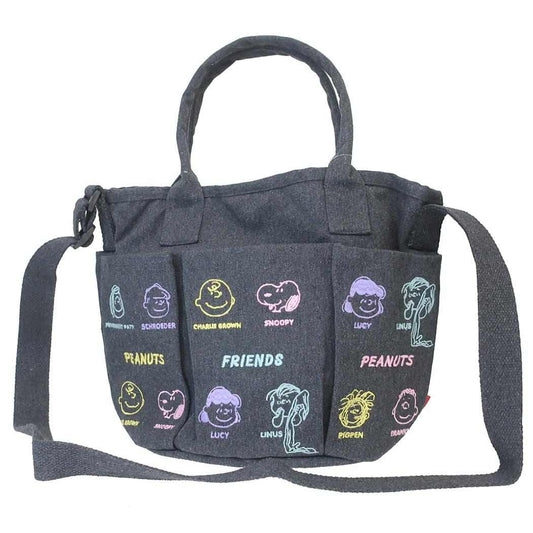 スヌーピー ショルダーバッグ IP.デリ.ポケッツ.Peanuts－0C DELIミニバッグ Dark Gray ピーナッツ ルートート トートバッグ 2way キャラクター グッズ シネマコレクション