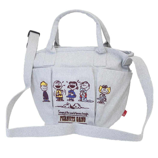 スヌーピー ショルダーバッグ IP.デリ.ポケッツ.Peanuts－0C DELIミニバッグ Light Gray ピーナッツ ルートート トートバッグ 2way キャラクター グッズ シネマコレクション