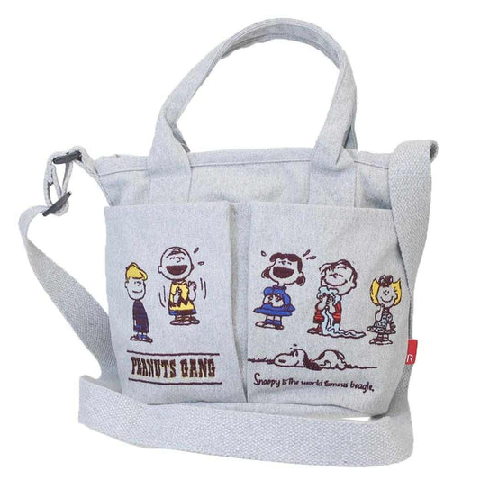 スヌーピー ショルダーバッグ IP.ベビールー.ポケッツ.Peanuts－0C ミニショルダーバッグ Light Gray ピーナッツ ルートート ミニトート 2way キャラクター グッズ シネマコレクション