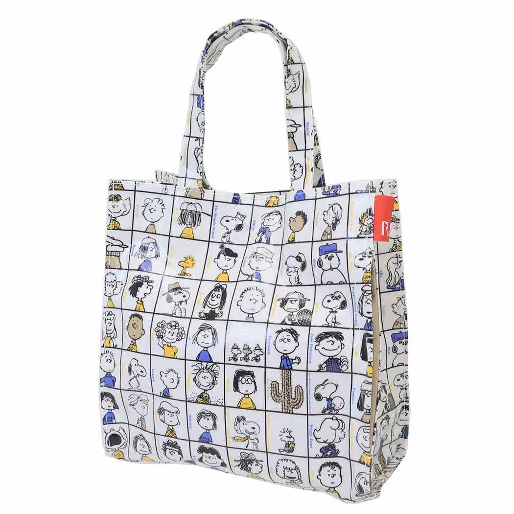 スヌーピー ミニバッグ IP スクエアLami Peanuts-0L ラミネート生地SQUAREミニバッグ 75th BLOCK ピーナッツ ルートート 手提げかばん キャラクター グッズ メール便可 シネマコレクション